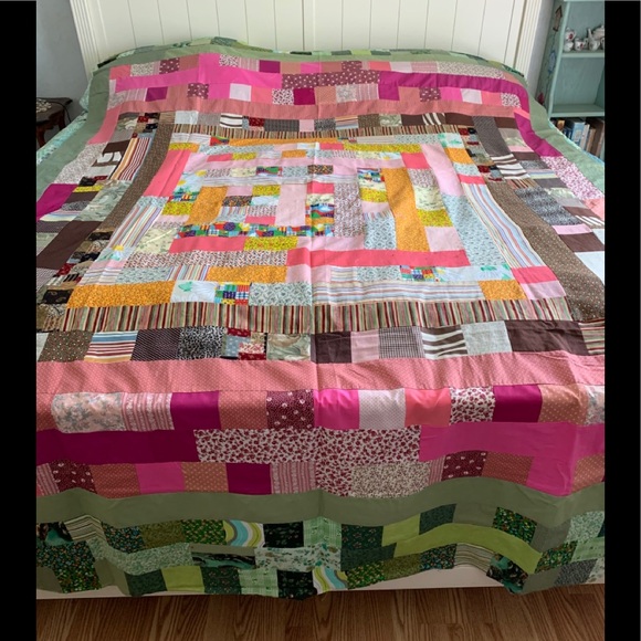 Patchwork quilt top, ready for quilting
